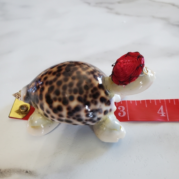 Tiny Sea Shell Turtle Figurine - Picture 4 of 14